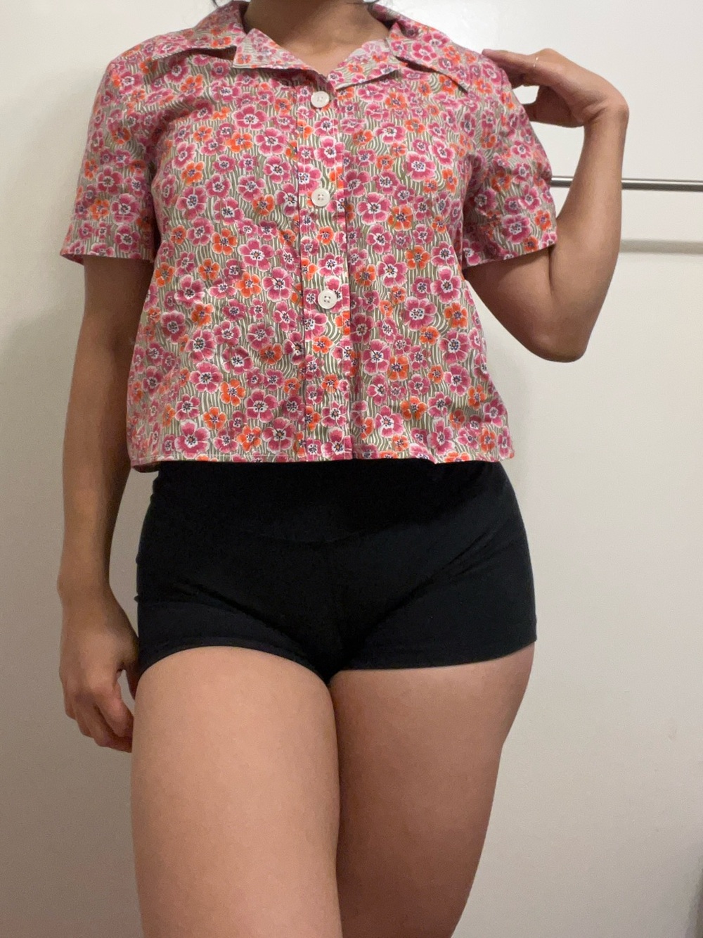 S26 J. Crew Cropped Gamine Shirt in Liberty® Ellie Fabric